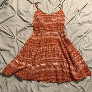Forever 21 Rust Patterned Mini Dress